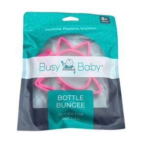 Busy Baby Bottle Bungee Tether for Bottle Pink  NEW